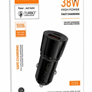 فندکی الدینو c123 فلزی  38 وات سوپر فست شارژ