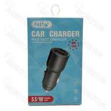 شارژر فندکی FAST مدل WKN-C805 با توان ۳۸ وات و خروجی‌های Type-C و USB-A