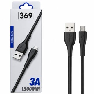 کابل شارژ و دیتا میکرو فست 1.5متری چرمی 369 AC7